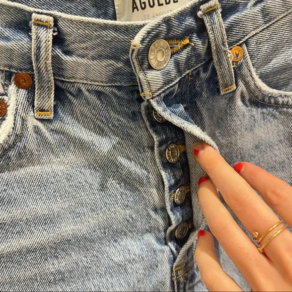 Agolde Parker Short in Swampmeet (24) - Picture 8 of 12